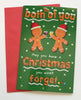 To Both of You Ginger Biscuit Fun Design Christmas And New Year Card