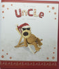 Uncle Cool Boofle Wearing Santa Hat Design Christmas Card