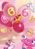 Age of 6 Girl Pink Color Moshi Monsters 3D Holographic 6th Birthday Card