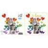 Love Bear With Heart Balloons 3D Holographic With Love Card