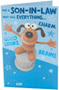 Son In Law Brown Dog Design Birthday Card