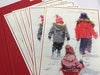 Pack of 6 Children In The Snow Design Christmas Cards