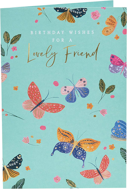 Floral Design Lovely Friend Birthday Card