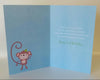 Greeting Card You're 2 Today Monkeys From The Thinking Of You Range With A Blue Foiled Finish