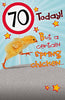 70 Spring Chicken Birthday Card