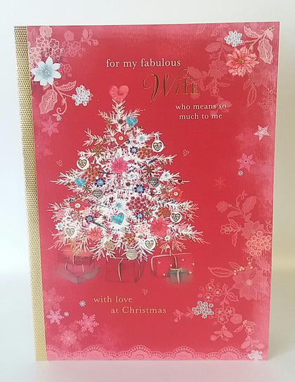 For My Fabulous Wife Wishing Well Christmas Card