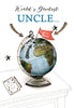 Worlds Greatest Uncle World Globe Design Birthday Card