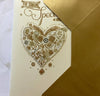 For Someone Special Beautiful Cut Out Gold Heart Design Christmas Card