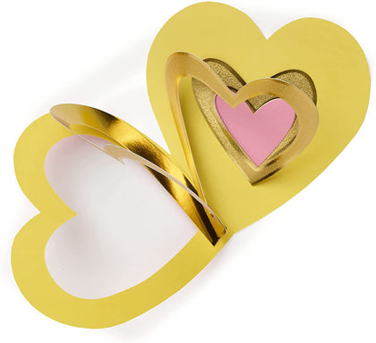 Heart Shaped Sweet Pop Up 3D Blank Birthday or Anniversary Card