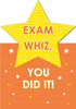 Exam Congratulations You Did It Star Die Cut Card