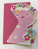 Daughter Kitty Happy Birthday Die Cut Card