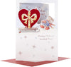 Fabulous Fiance Cute Christmas Card 'Snowflake Kisses'