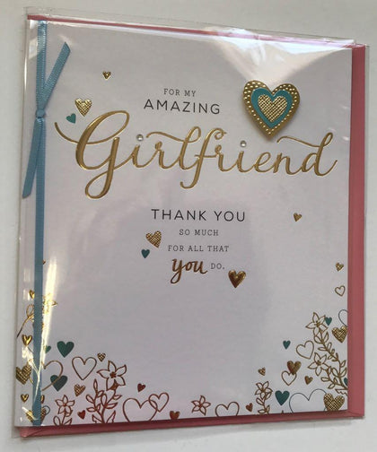 Amazing Girlfriend Thank You So Much Mother's Day Greeting Card