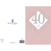 40th Today Embossed Silver Foil Finished Design Birthday Card