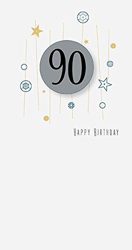 Sequins, crystals and stars Luxury 90th Birthday Greeting Card