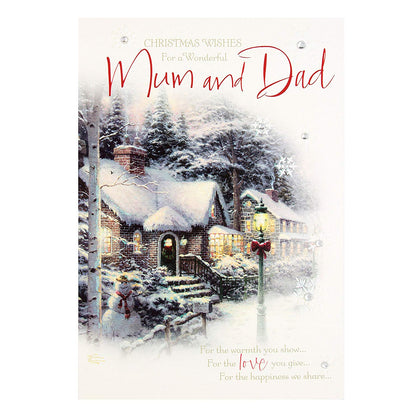 Mum and Dad Christmas Card 'Christmas Wishes' 