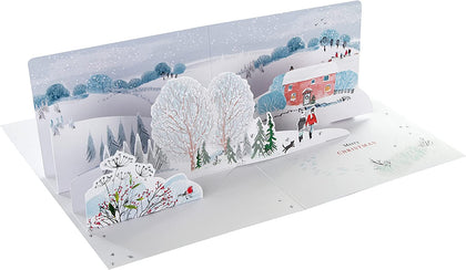 Classic Illustrated Winter Scene Design Mum Christmas Card