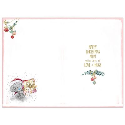 Bear Wrapping Gift Mum Christmas Card