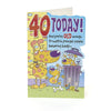 Happy Birthday 40th Humour Birthday Greetings Card