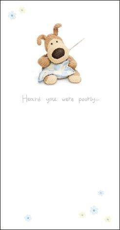 Boofle Greeting Card Heard You Were Poorly