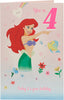 The Little Mermaid Ariel 4th Birthday Card