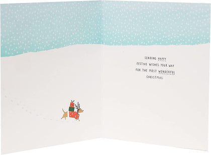 Snow Dogs Design Across the Miles Christmas Card