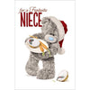 Fantastic Niece Tatty Teddy 3D Holographic Christmas Card