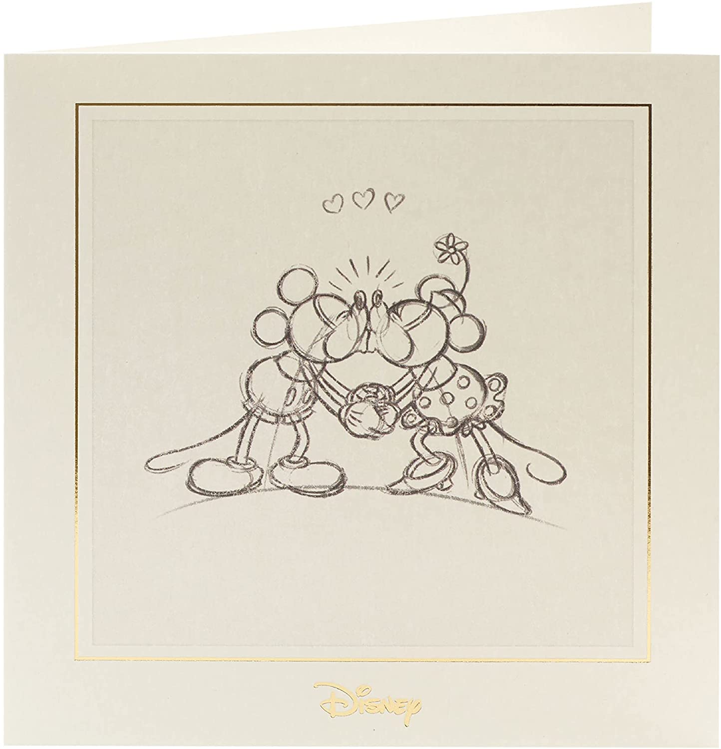 Disney Customized Artist Sketch - 2 Character - Victorian Mickey and Minnie  Mistletoe