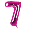 Giant Foil Dark Pink 7 Number Balloon