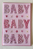 Baby Girl Matt Textured New Baby Card