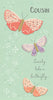 Lovely Like A Butterfly Cousin Birthday Card