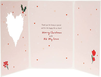 Foliage Heart Design Wife Christmas Card