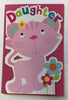 Daughter Kitty Happy Birthday Die Cut Card