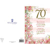 Floral Design Nice Verse 70th Birthday Card