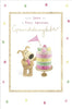 Boofle with Cake Granddaughter Easter Card