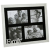 Family 3D Letters Black And Mirror Collage Photo Frame 6" x 4"