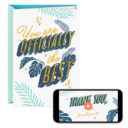 You Are the Best Thank You Video Greetings Card