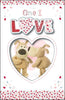 To The One I Love Boofle Die Cut Design Valentine's Day Card