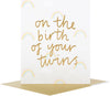 Wishes On the birth of their Twins with Foiled Finish Congaratulation Card