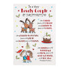 Lovely Couple Kisses and Mistletoe Christmas Card