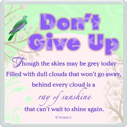 Don't Give Up... Sentimental Fridge Magnet Christmas, Birthday Gift