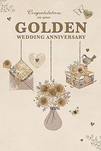 Hanging Decoration Design 50th Golden Anniversary Card